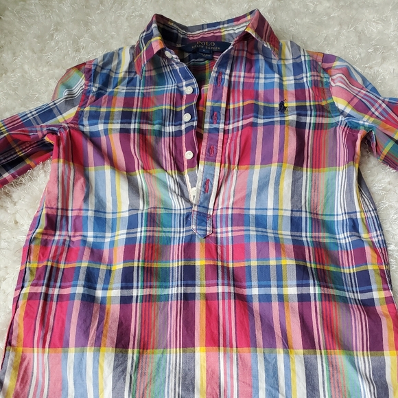 NWOT Ralph Lauren Plaid Kids Top - Picture 3 of 4